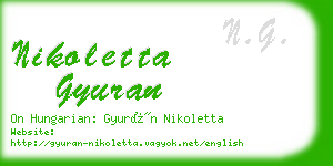 nikoletta gyuran business card